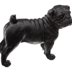 CHIEN RESINE NOIR H.19CM