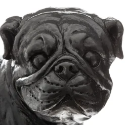CHIEN RESINE NOIR H.19CM
