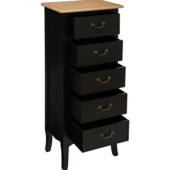 CHIFFONNIER 5 TIROIRS NOIR CHRYSA