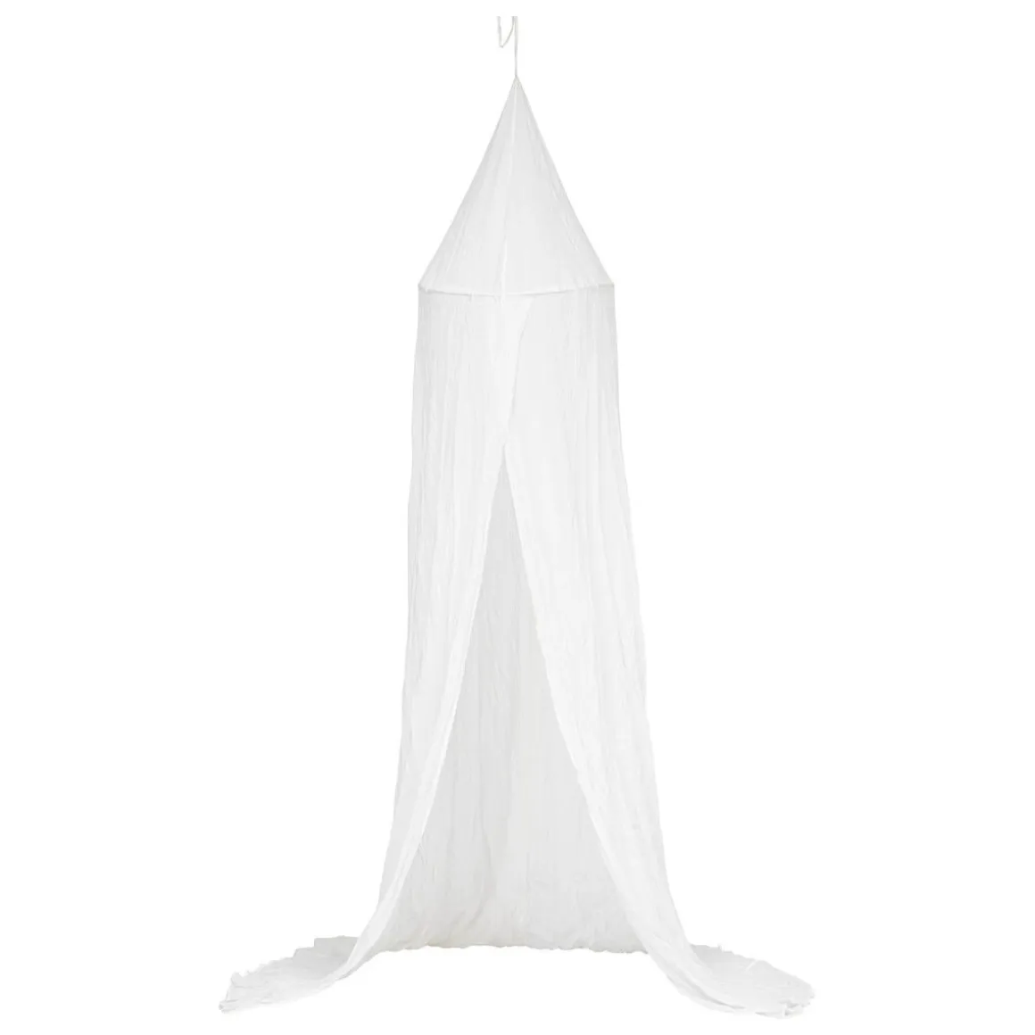 CIEL DE LIT DOUBLE GAZE COTON BLANC