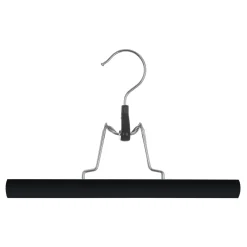 CINTRE BOIS RUBBER PINCE NOIR