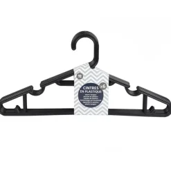 CINTRE EN PLASTIQUE NOIR X6 PIECES