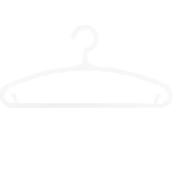 CINTRE PLASTIQUE X 6 PIECES BLANC