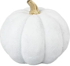 CITROUILLE POLYRESINE BLANCHE 17.2X17.1X14.7CM