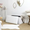 COFFRE BANC PLIABLE BOUCLETTE BLANC