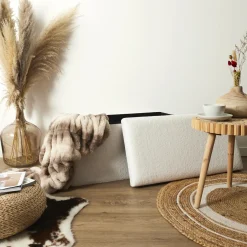 COFFRE BANC PLIABLE BOUCLETTE BLANC