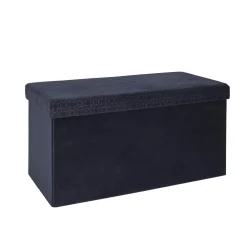 COFFRE BANC PLIABLE RETRO BLEU NUIT