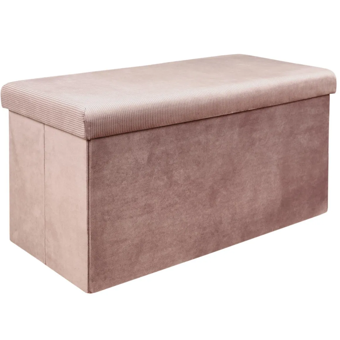 COFFRE BANC PLIABLE VELOURS COTELE GIULIA ROSE