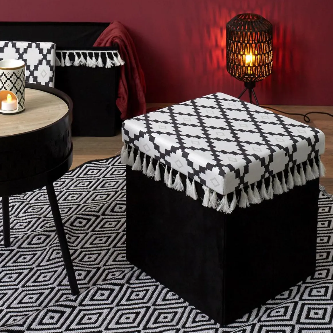 COFFRE POUF PLIABLE AVEC PAMPILLE MIRAGE
