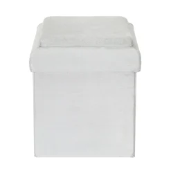 COFFRE POUF PLIABLE COMPATIBLE BRIQUE GRIS