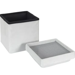 COFFRE POUF PLIABLE COMPATIBLE BRIQUE GRIS