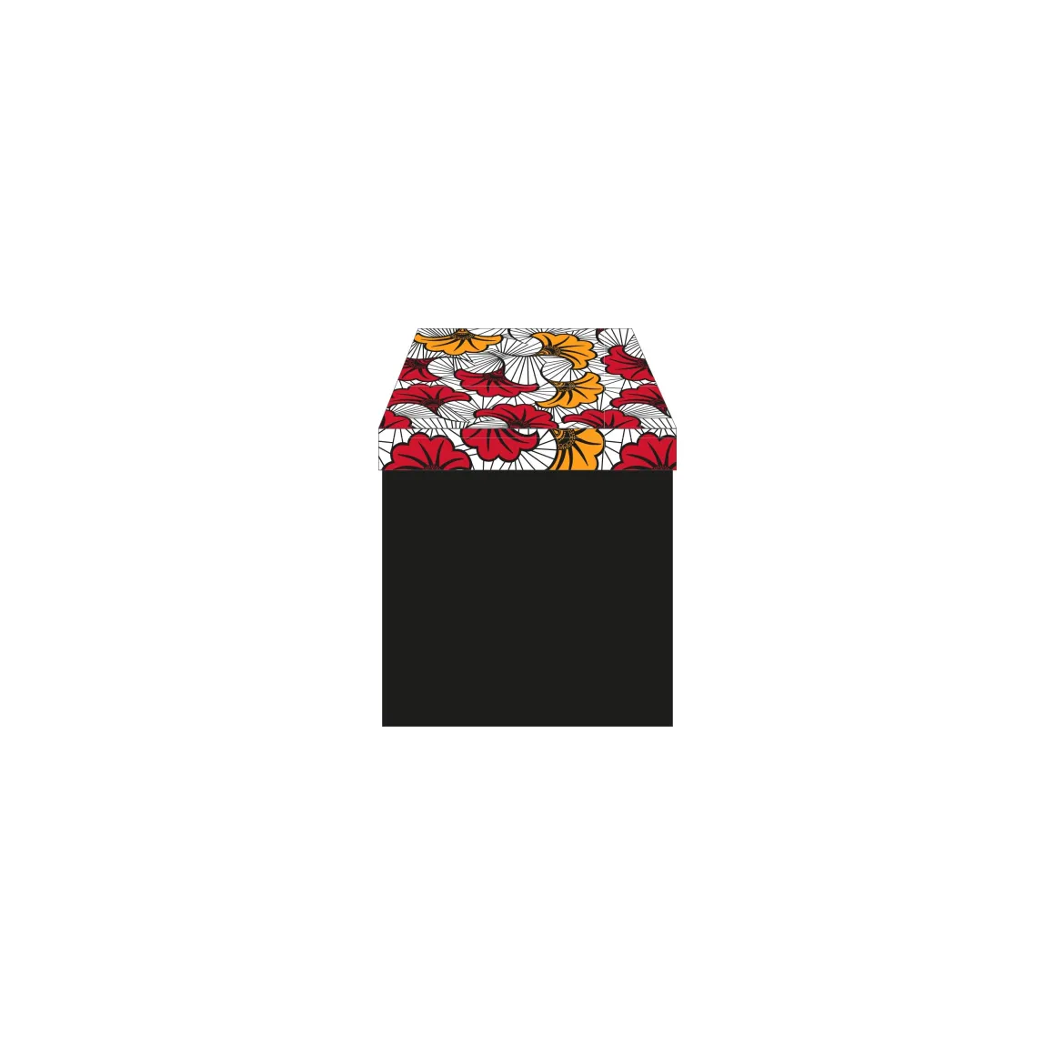 COFFRE POUF PLIABLE WAX ROUGE 38X38 CM