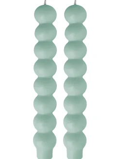 COFFRET 2 BOUGIES BOULE VERTE 3.5X23CM