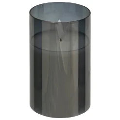COFFRET 3 BOUGIES LED VERRE SENA NOIR