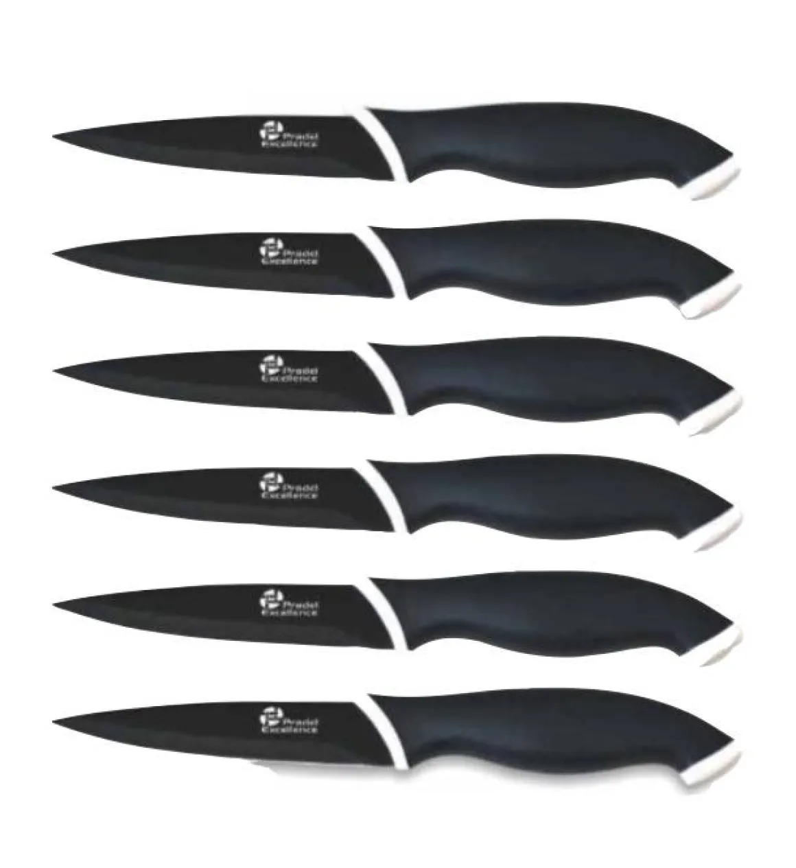 COFFRET 6 COUTEAUX LAMES ANTI ADHERENTES NOIRES