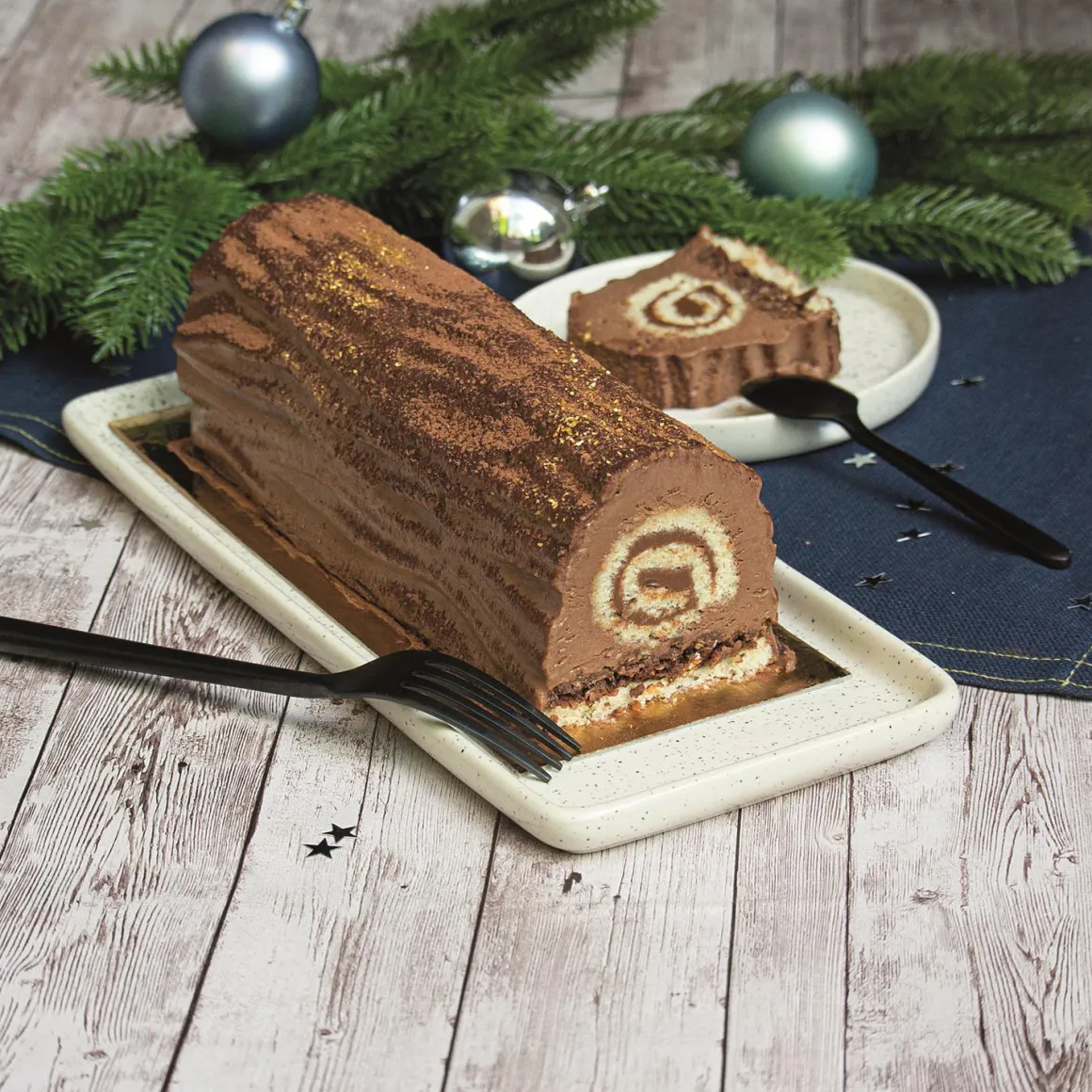 COFFRET MOULE A BUCHE ET PLAQUE MOTIF