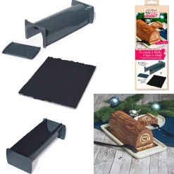 COFFRET MOULE A BUCHE ET PLAQUE MOTIF