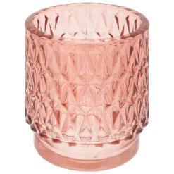 COFFRET PHOTOPHORE OUDY AVEC 4 BOUGIES ROSE