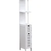 COLONNE PETIT ESPACE BLANCHE 2 PORTES 2 ETAGERES MIAMI