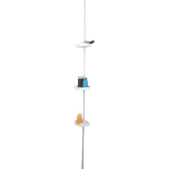COLONNE TELESCOPIQUE ACIER ET 3 PANIERS PP   BLANC