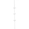 COLONNE TELESCOPIQUE TUBE METAL ET 3 ETAGERES BLANC