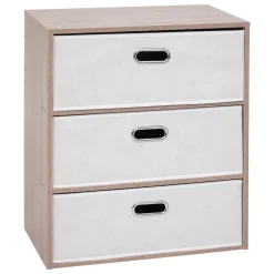 COMMODE 3 PANIERS DRESS UP BEIGE D.50X30X60CM