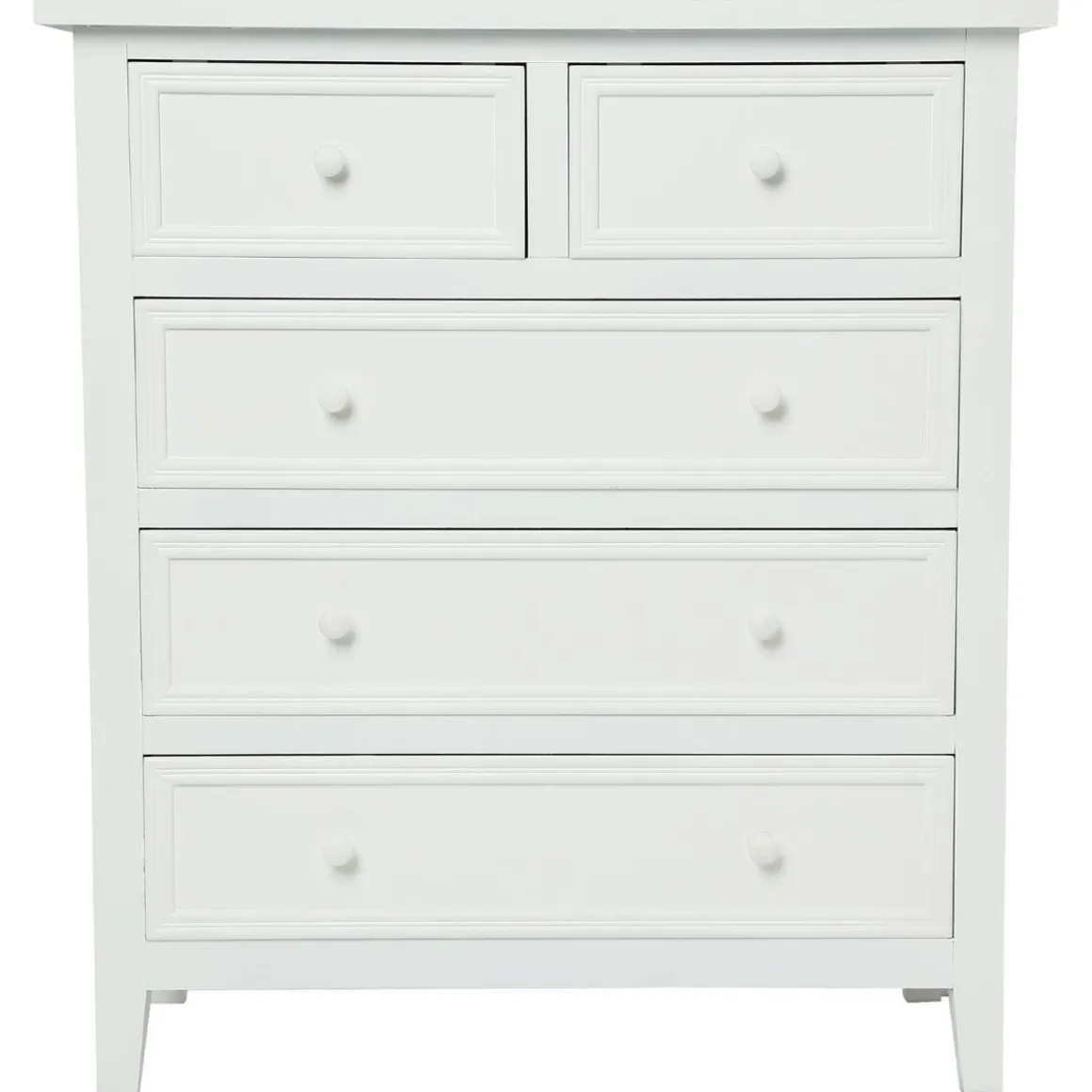 COMMODE 5 TIROIRS BLANC CHARME