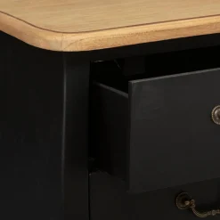 COMMODE 3 TIROIRS NOIR CHRYSA