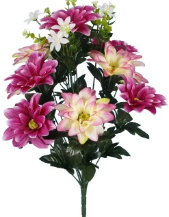 COMPOSITION BOUQUET VIOLET H.57CM
