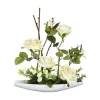 COMPOSITION ROSE COUPELLE CERAMIQUE H.36.5CM