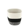 CORBEILLE D.21X13X12CM NATUREL NOIR CHINE