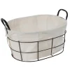 CORBEILLE FILAIRE OVALE AVEC DOUBLURE 40 X 30 X 20 CM GM