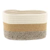 CORBEILLE NATUREL MARRON CHINE D.21X13X12CM