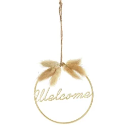 COURONNE A SUSPENDRE WELCOME METAL DORE PAMPA