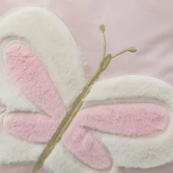COUSSIN CARRE PAPILLON ROSE 40X40CM