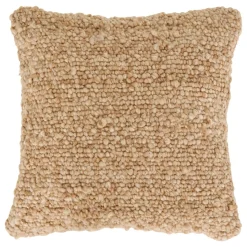 COUSSIN EFFET LAINE VOLNA CARAMEL 45X45CM