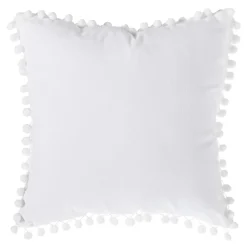 COUSSIN POMPONS IVOIRE 40X40CM