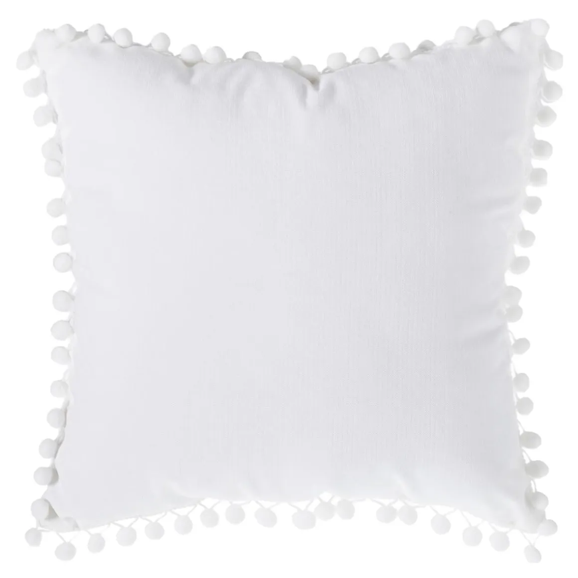 COUSSIN POMPONS IVOIRE 40X40CM