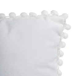COUSSIN POMPONS IVOIRE 40X40CM
