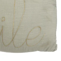 COUSSIN RECTANGLE DOUBLE GAZE COTON VERT