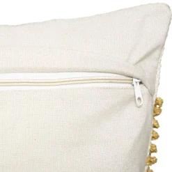 COUSSIN RECYCLE ROW OCRE 45X45CM