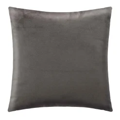 COUSSIN TRESSE EN VELOURS GRIS FONCE 40X40CM