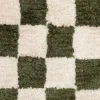 COUSSIN TUFTE DAMIER CORNER KAKI 38X58CM