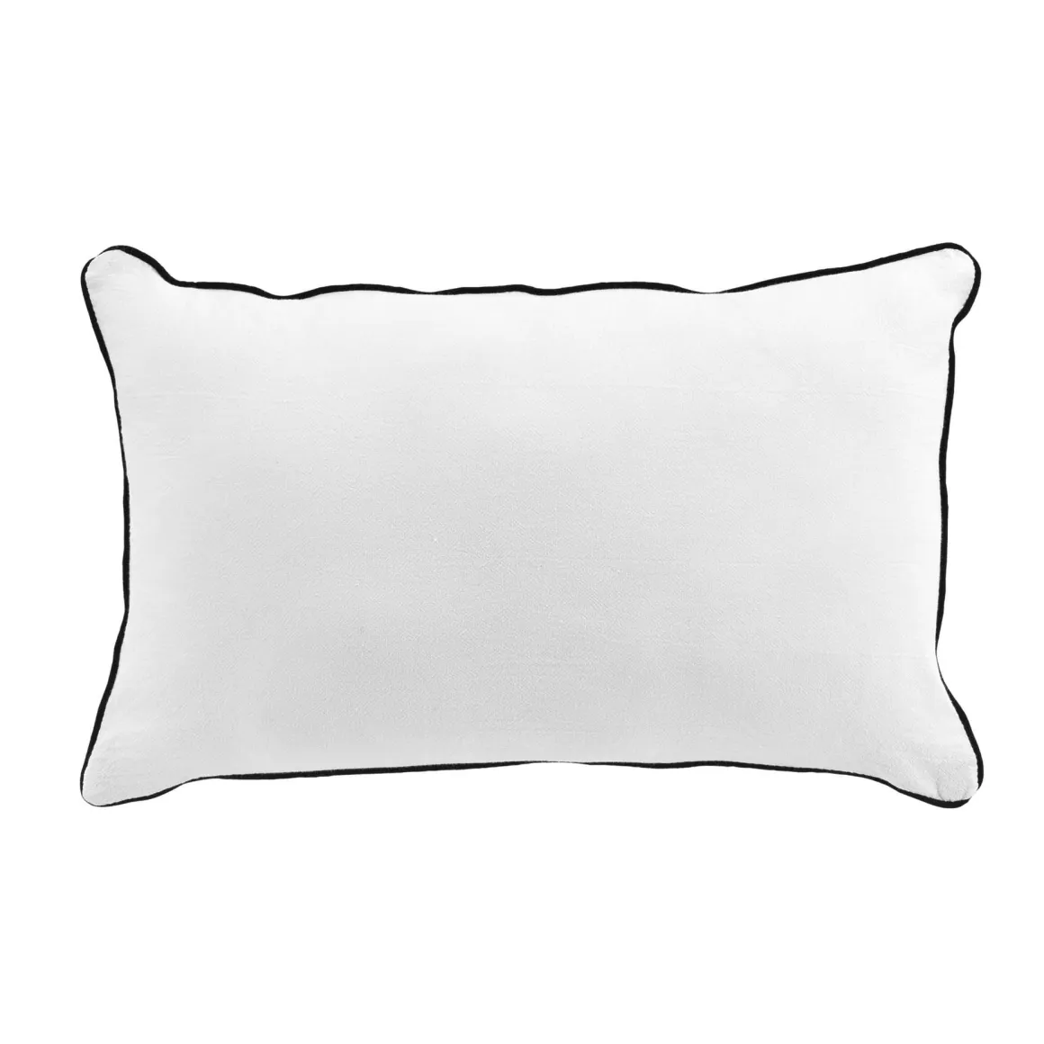 COUSSIN 30X50CM COTON LAVE LINETTE BLANC