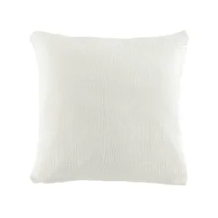 COUSSIN 40X40CM GAZE DE COTON UNI ANGELIA BLANC