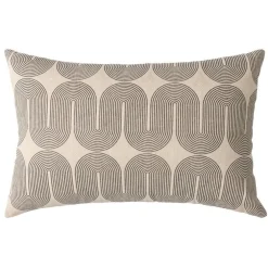 COUSSIN 40X60CM POLYCOTON IMPRIME METALLISE ONDINE NOIR
