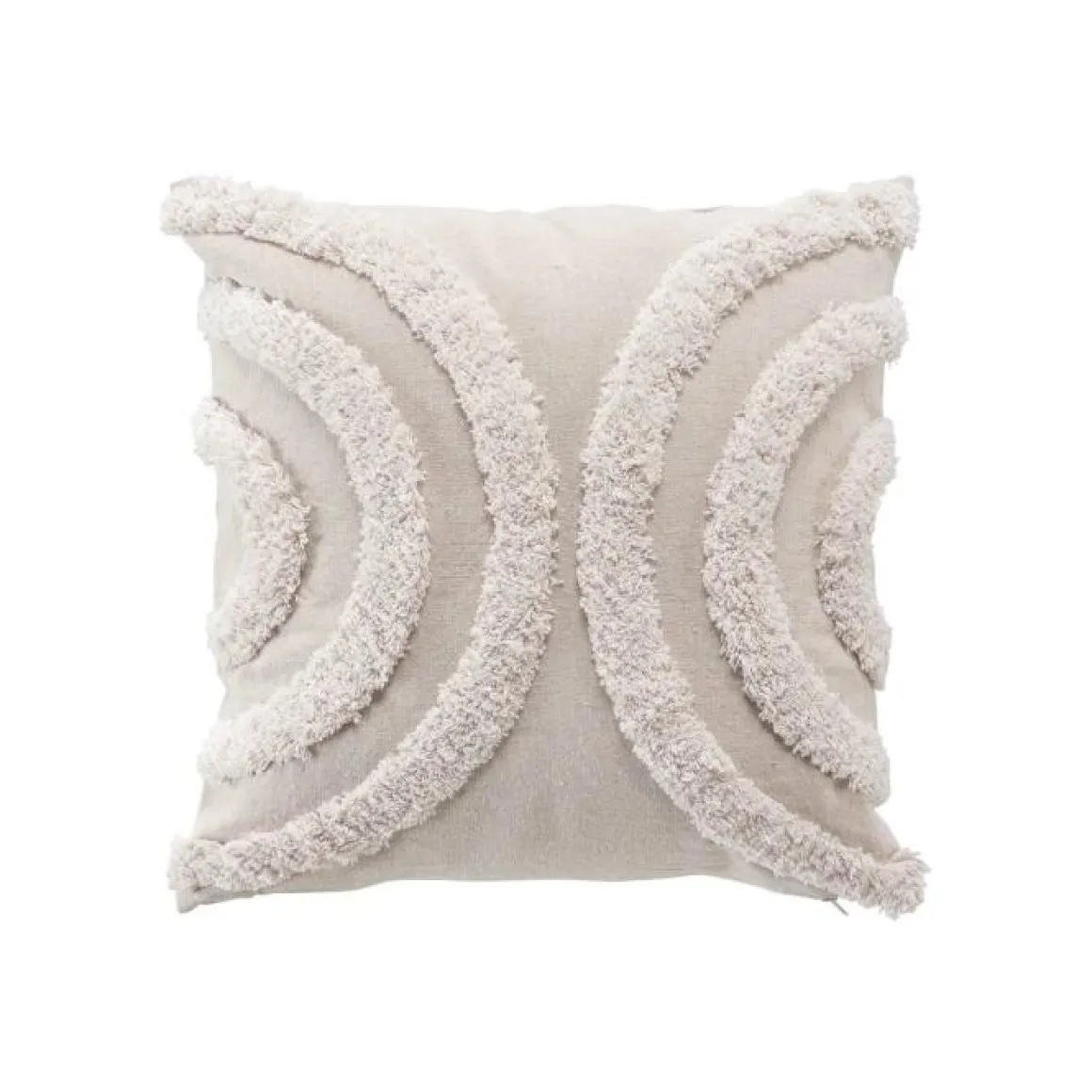 COUSSIN 40X40CM POLYCOTON TUFTE ZITA NATUREL