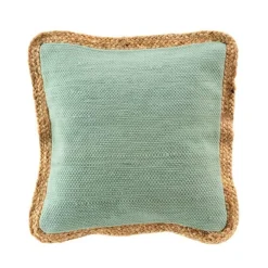 COUSSIN 45X45CM UNI ET JUTE AKINA SAUGE