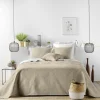 COUVRE LIT 2 PERSONNES MATELASSE 220X240CM ROMANE NATUREL