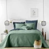 COUVRE LIT 220X240CM ET 2 HC 60X60 UNIE ROMANE CEDRE